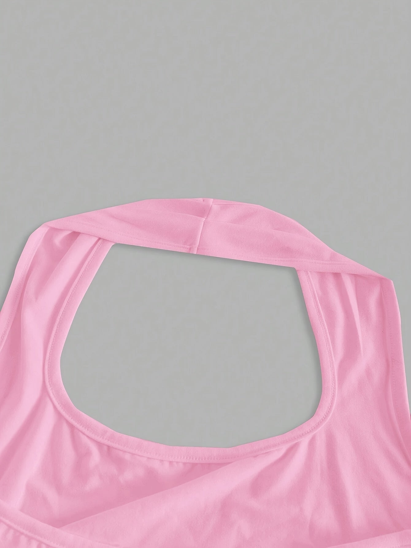Bright Pink Halter Neck Tank Top