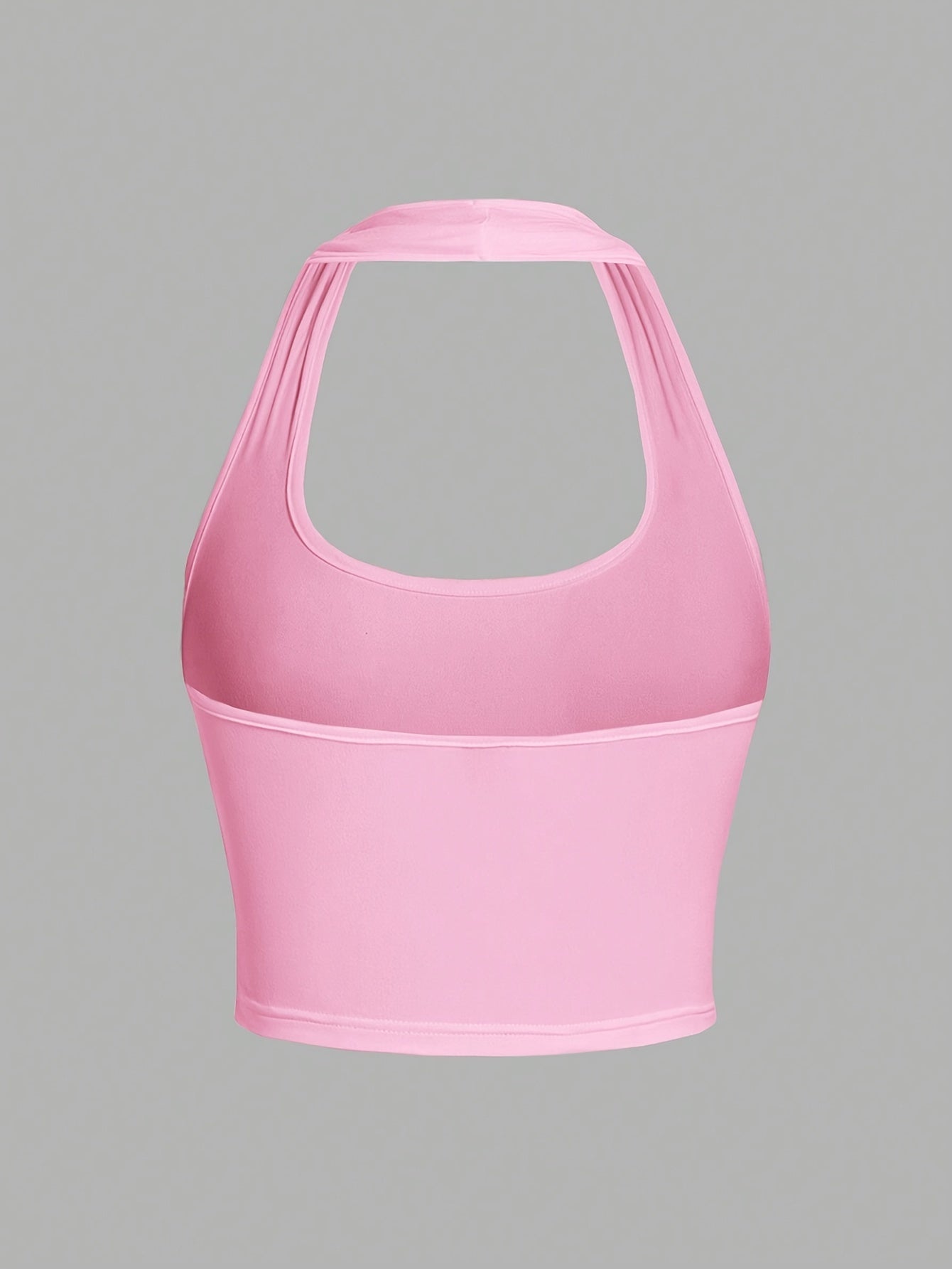 Bright Pink Halter Neck Tank Top