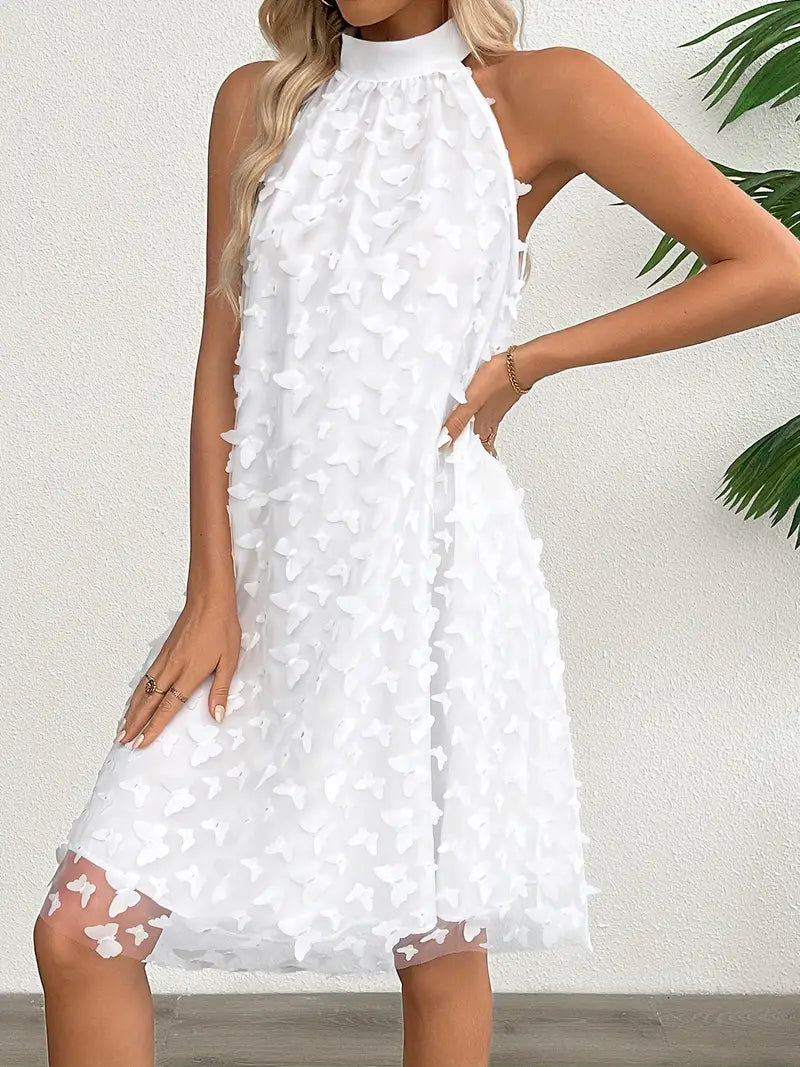 Butterfly Mesh A-Line Dress
