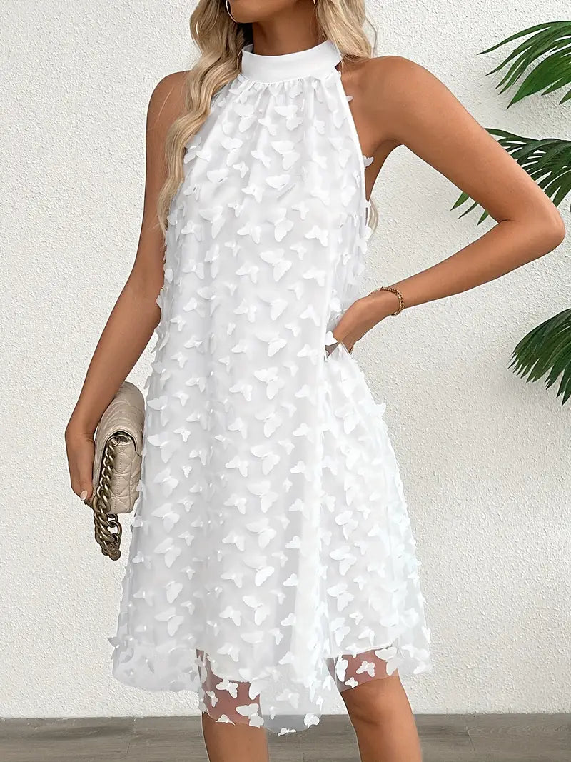 Butterfly Mesh A-Line Dress