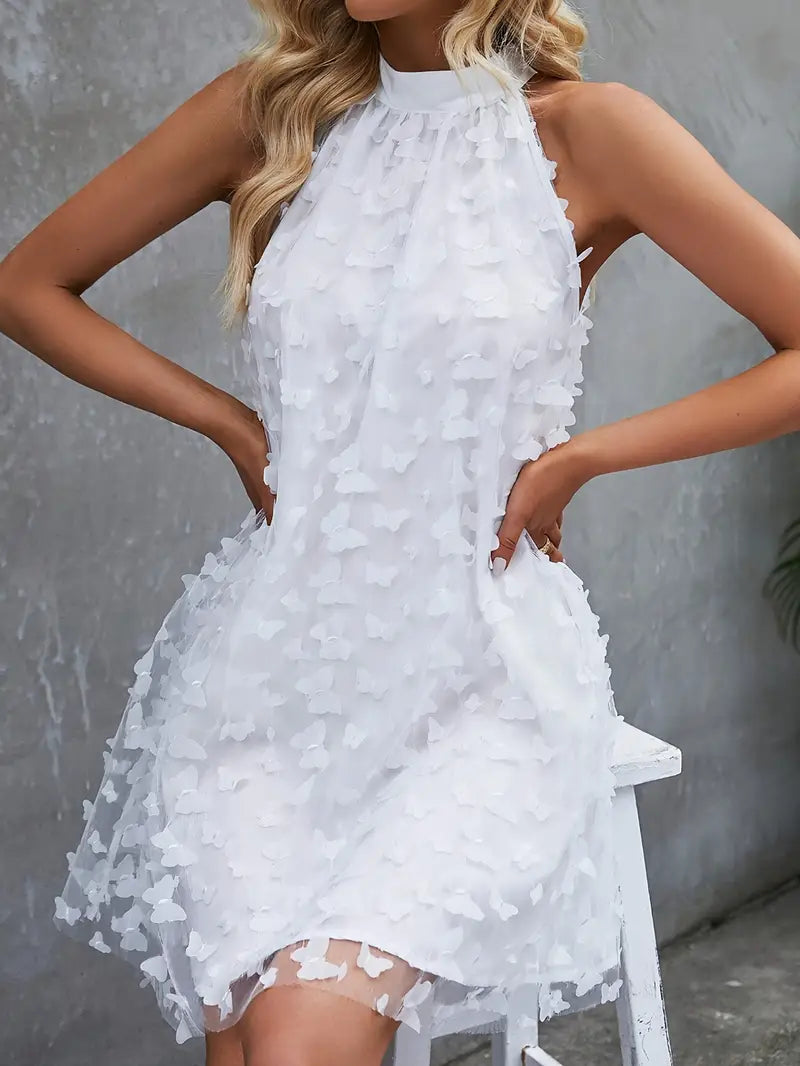 Butterfly Mesh A-Line Dress