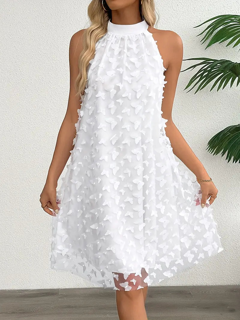 Butterfly Mesh A-Line Dress