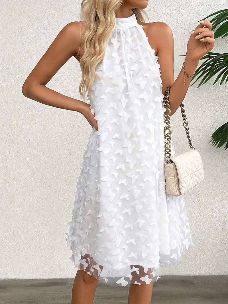 Butterfly Mesh A-Line Dress