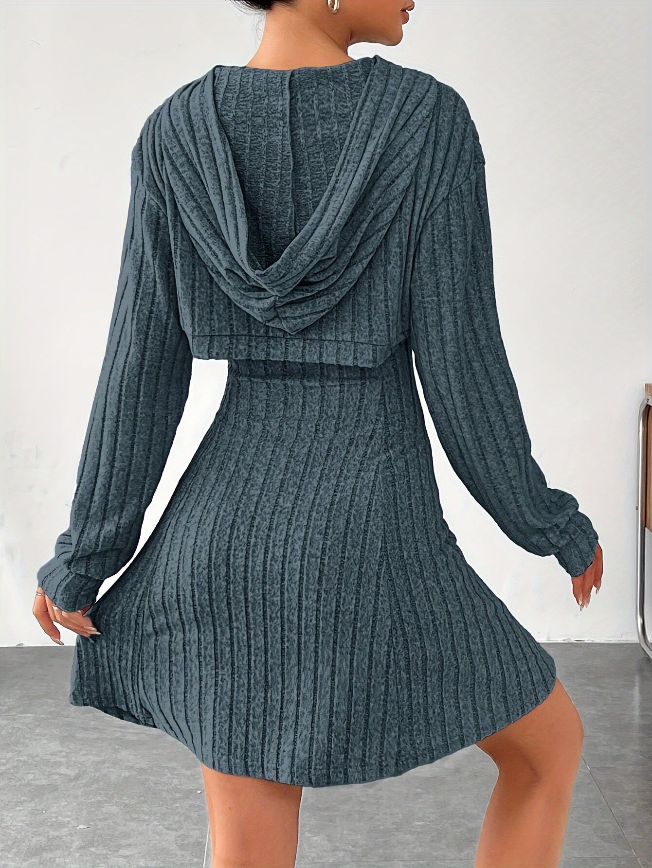 Long Sleeve Shrug & Tank Dress Set