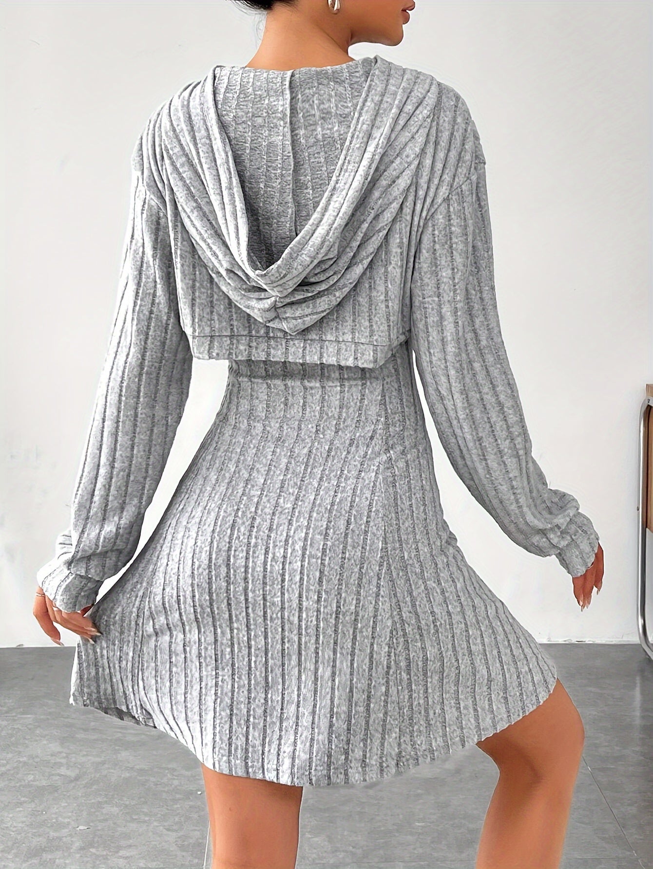 Long Sleeve Shrug & Tank Dress Set