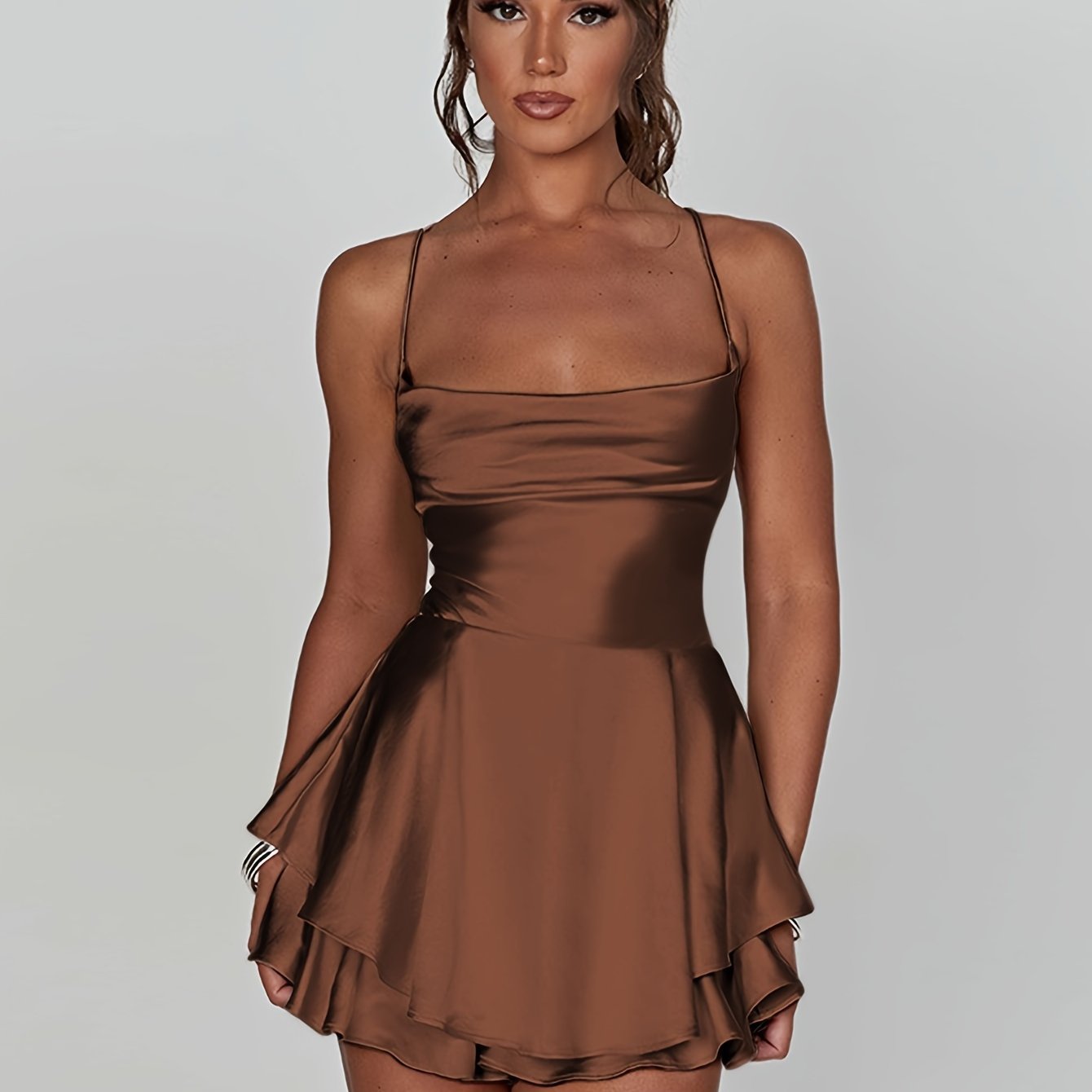 Elegant Backless Halter Neck Dress