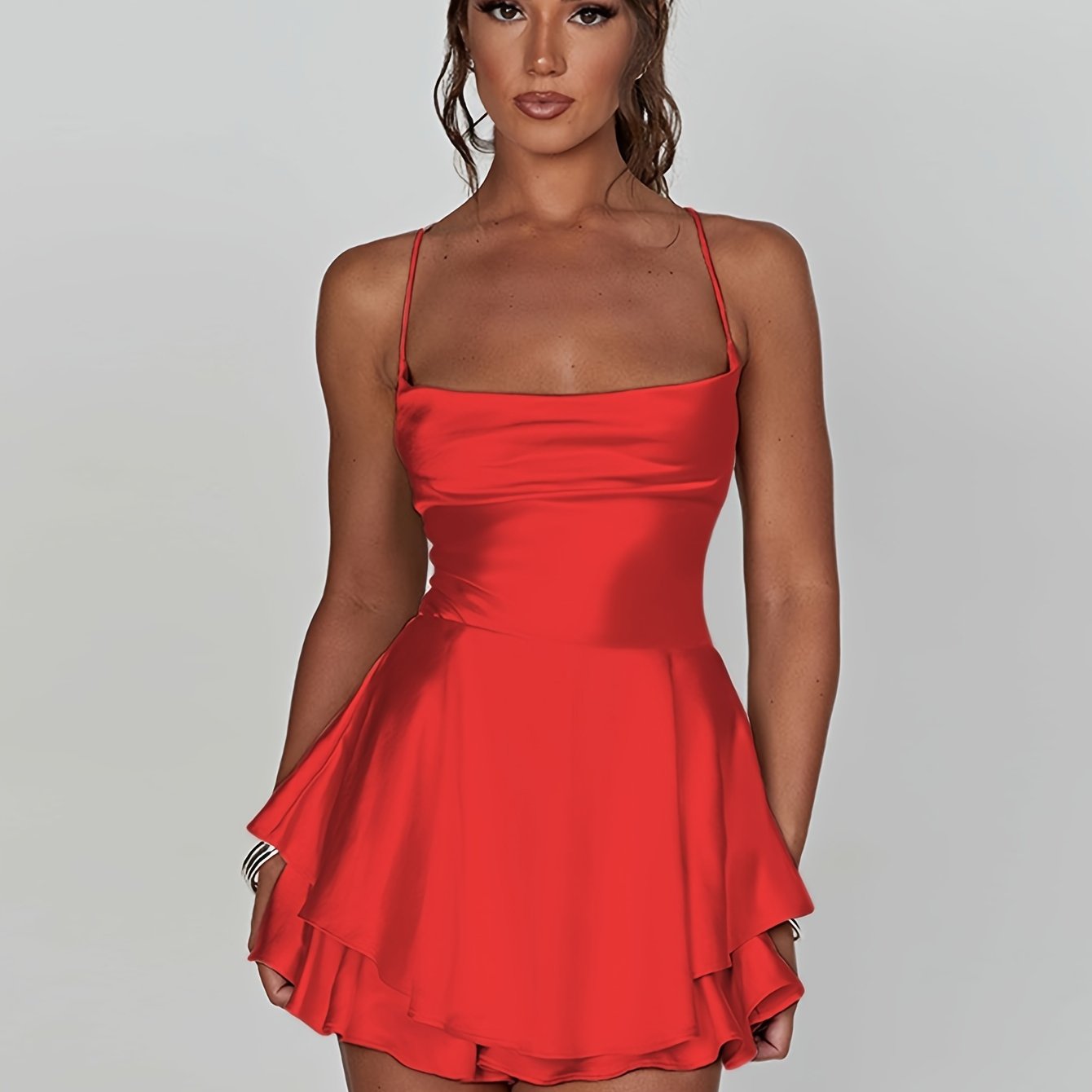 Elegant Backless Halter Neck Dress
