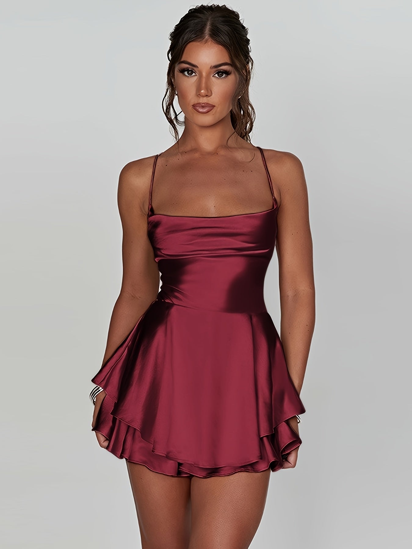 Elegant Backless Halter Neck Dress