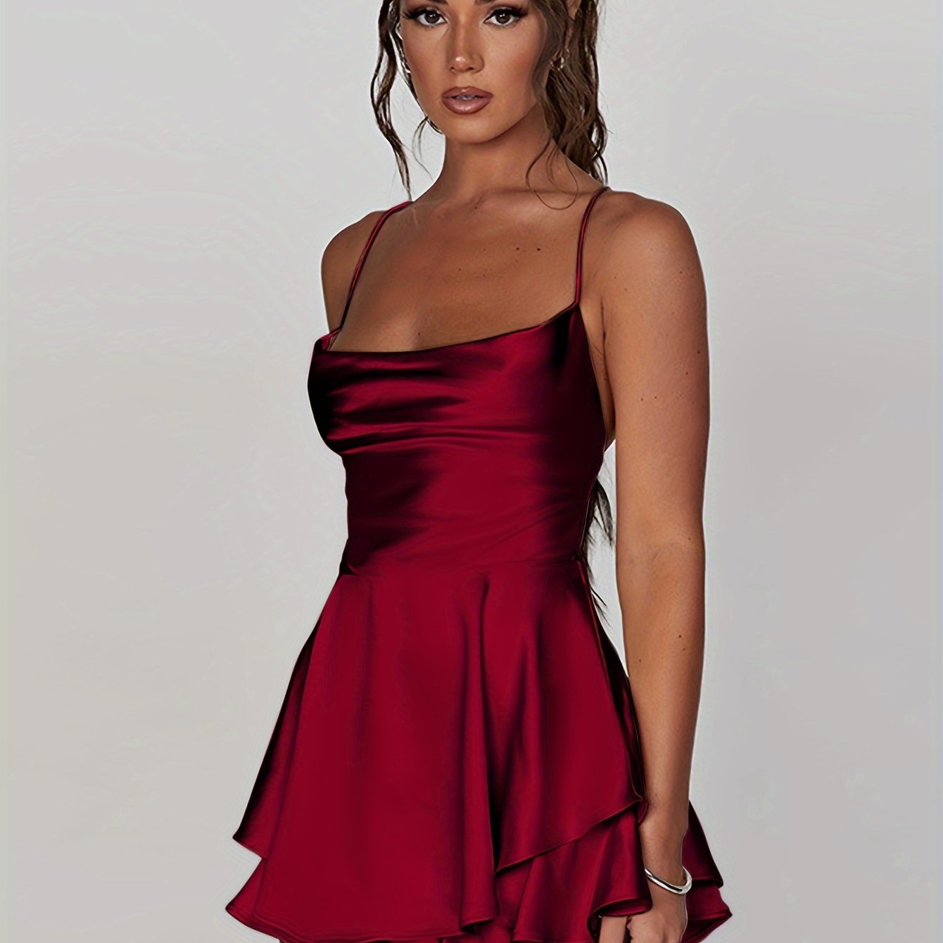 Elegant Backless Halter Neck Dress
