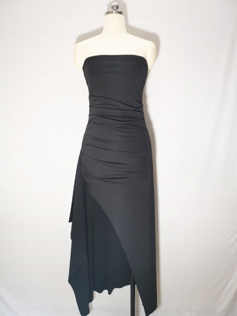 Elegant Off-Shoulder Split Maxi Dress