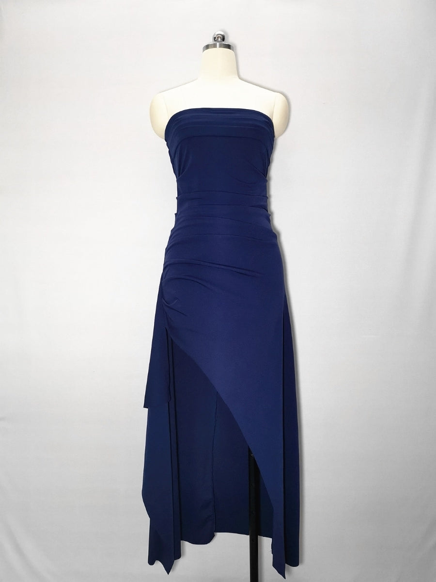 Elegant Off-Shoulder Split Maxi Dress