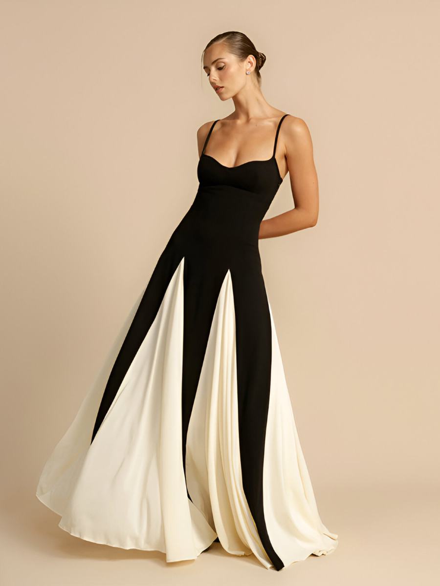 Elegant Color Block Dress