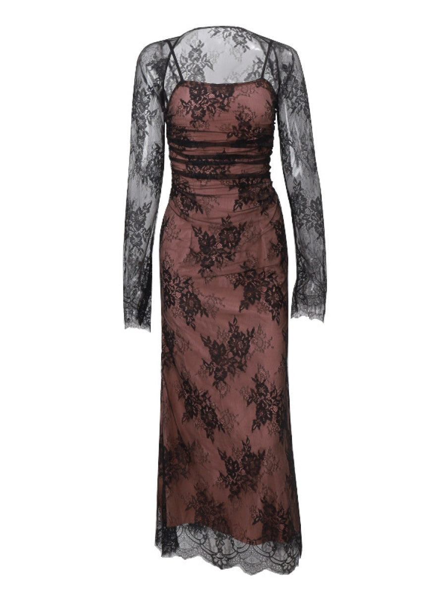 Elegant Lace Long Dress