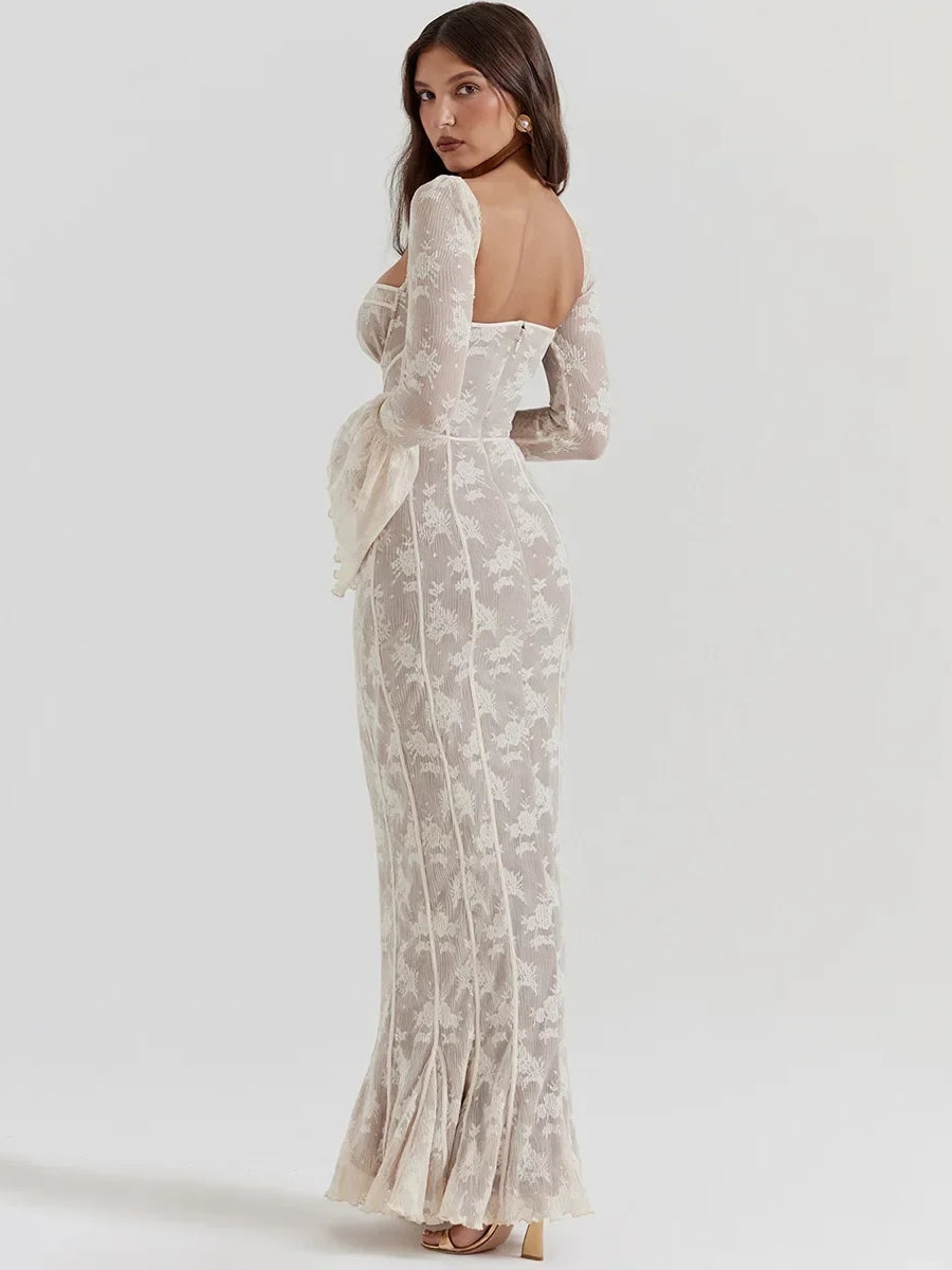 Elegant Lace Long Dress
