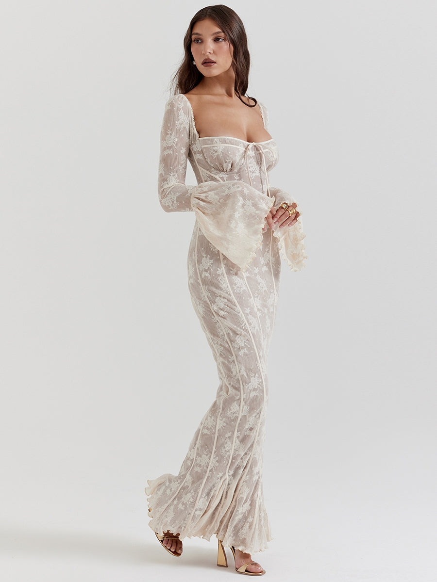 Elegant Lace Long Dress