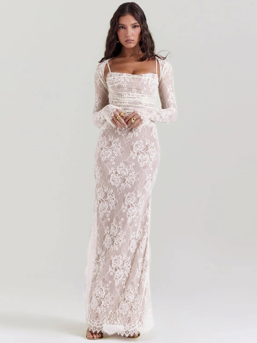 Elegant Lace Long Dress