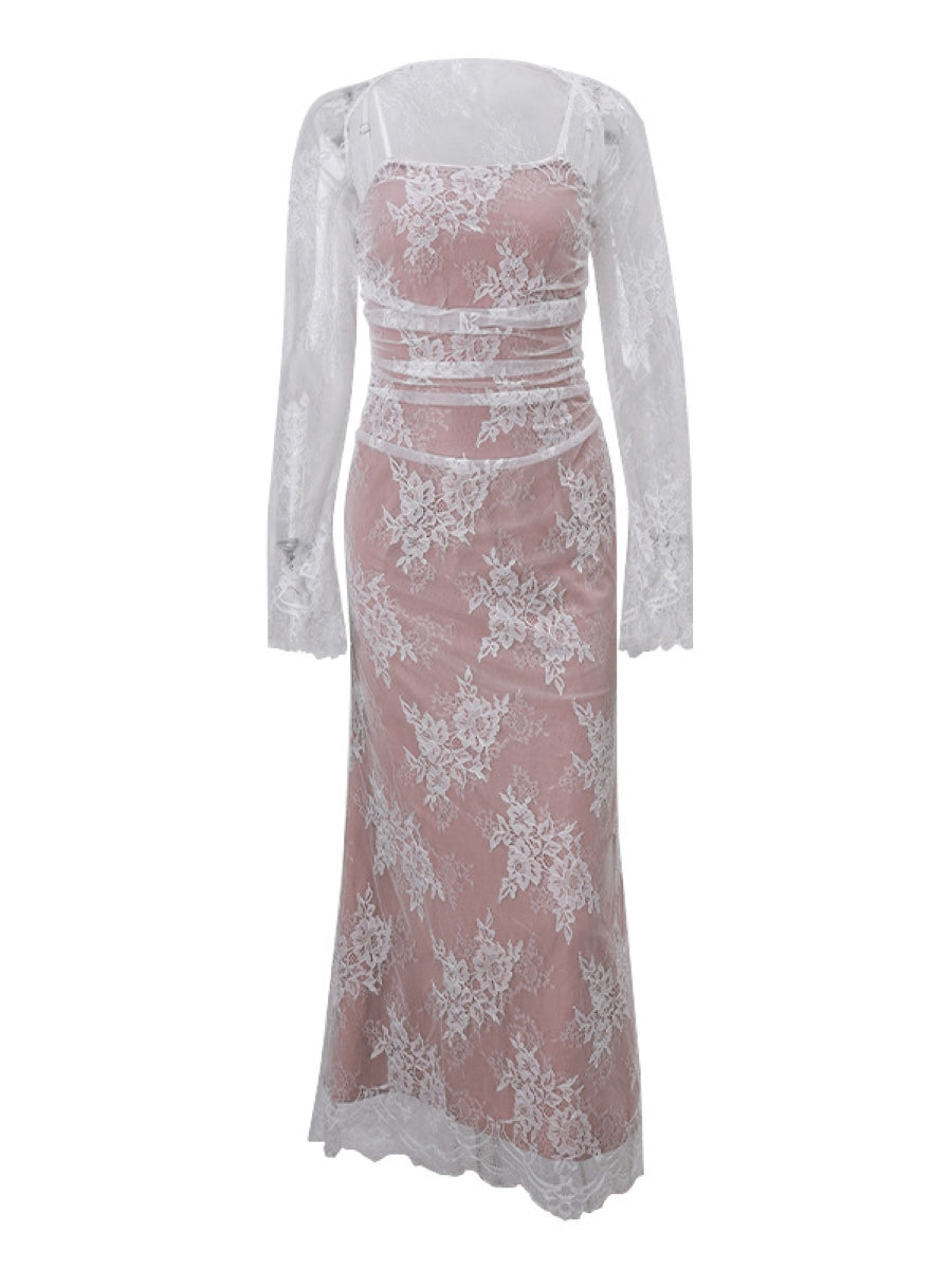 Elegant Lace Long Dress