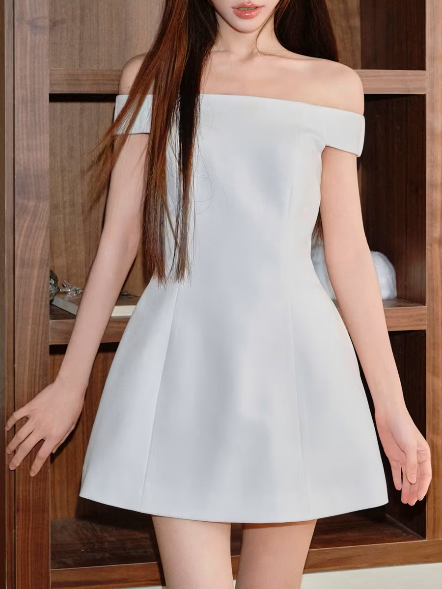 Elegant Off-Shoulder A-Line Mini Dress
