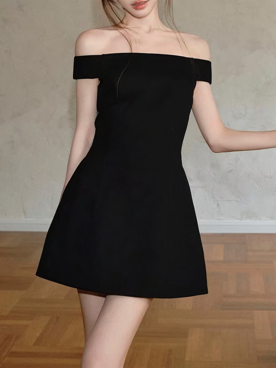 Elegant Off-Shoulder A-Line Mini Dress