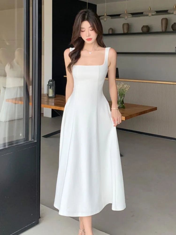 Elegant Red Spaghetti Strap Evening Dress