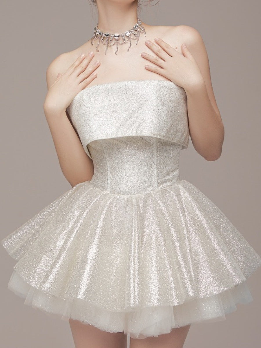 Sparkle Strapless Mini Dress