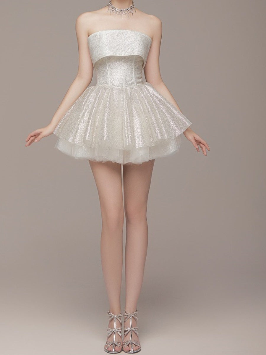 Sparkle Strapless Mini Dress