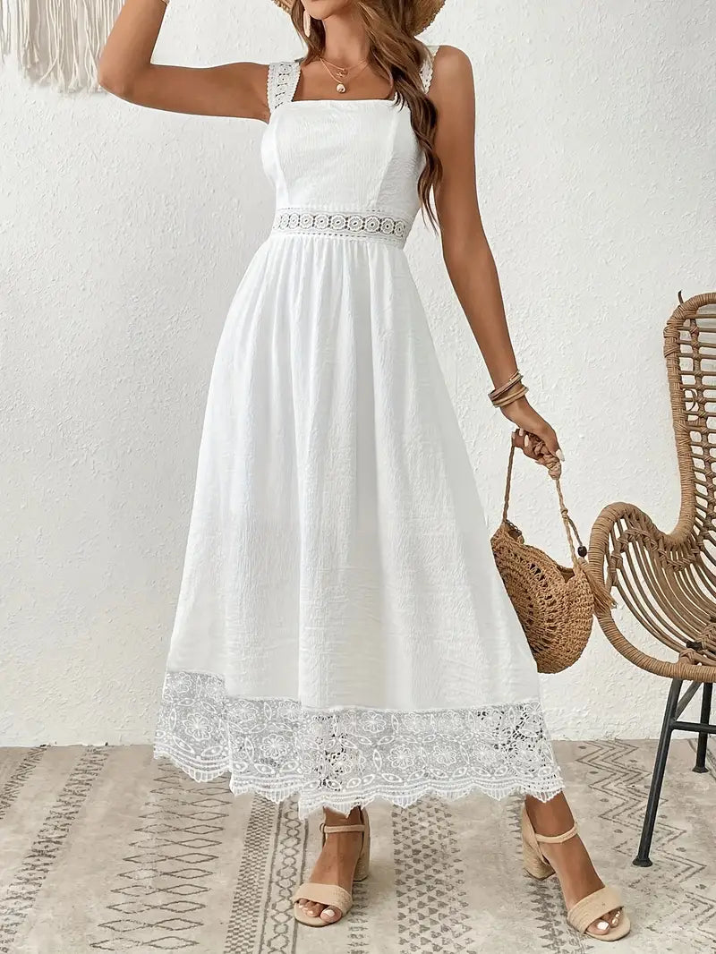 Summer Contrast Lace Dress