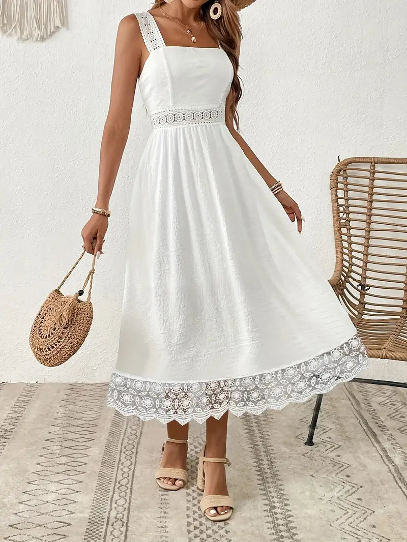 Summer Contrast Lace Dress