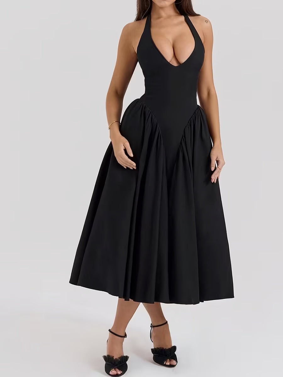 Summer Halter Evening Dress