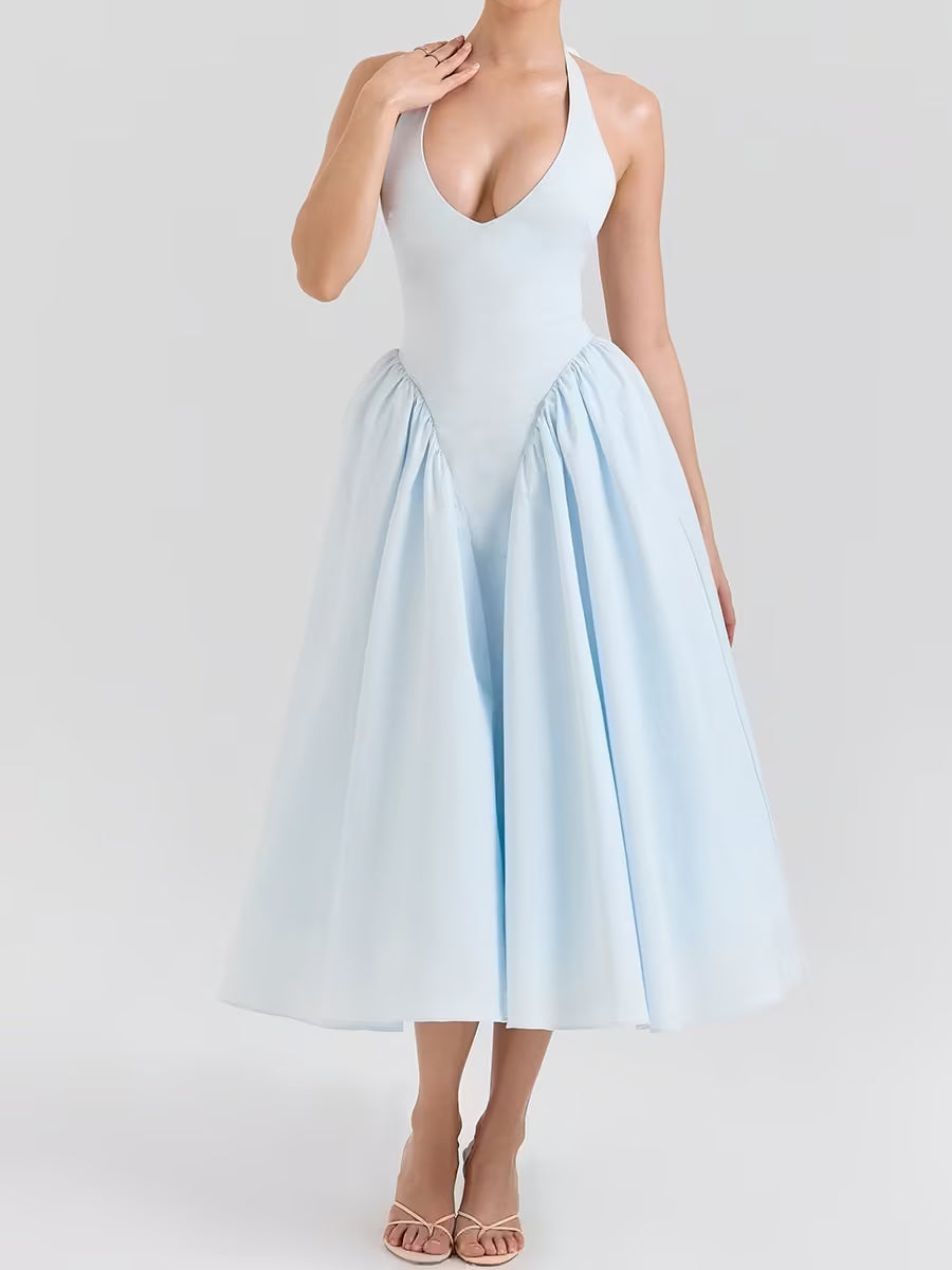Summer Halter Evening Dress