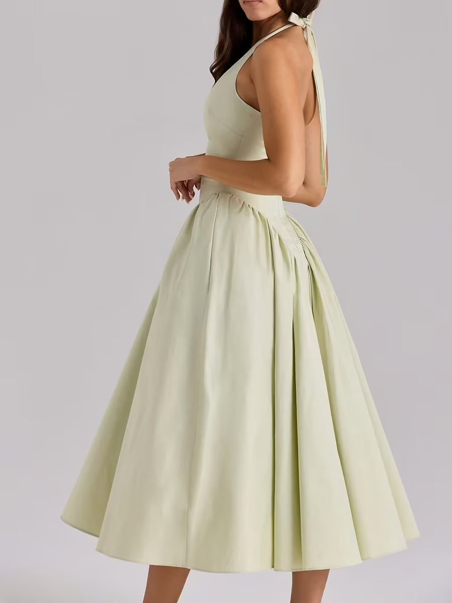 Summer Halter Evening Dress