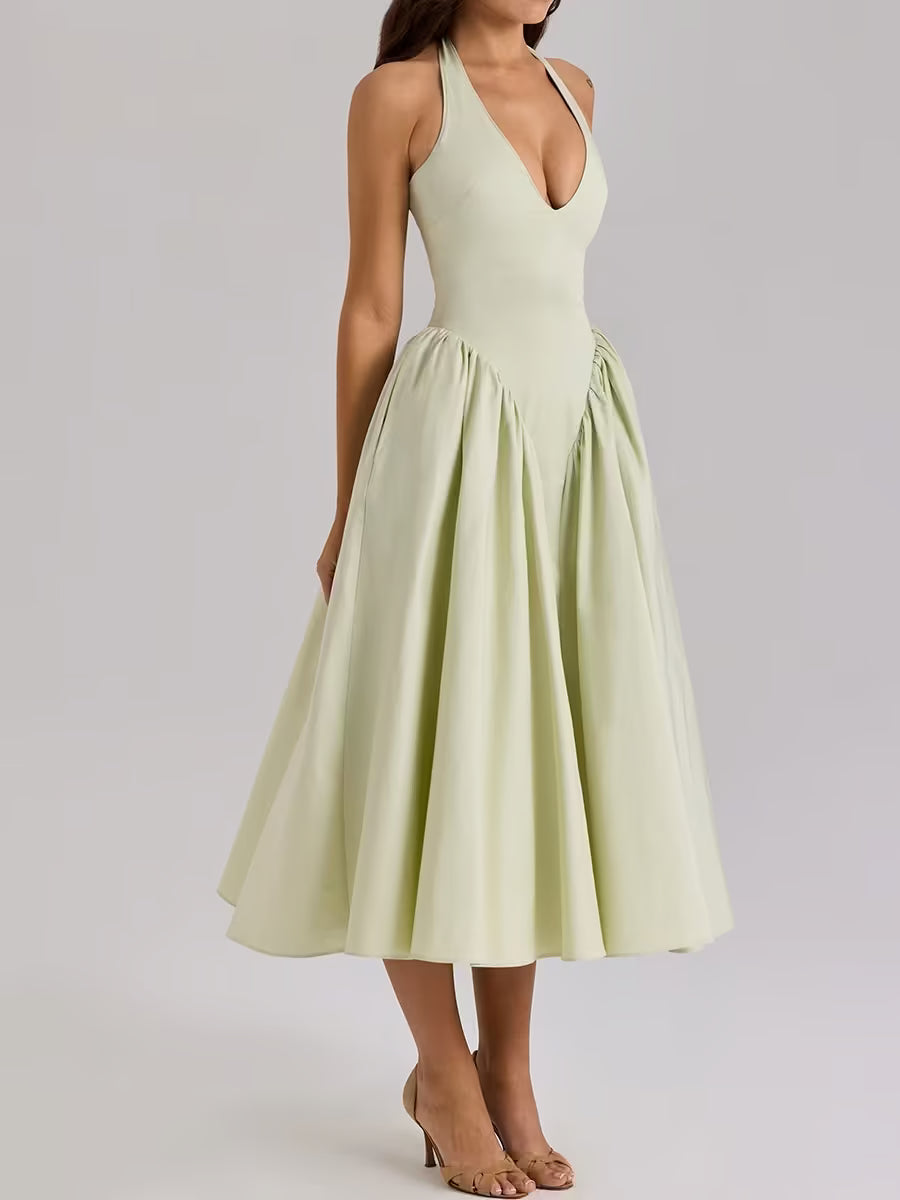 Summer Halter Evening Dress