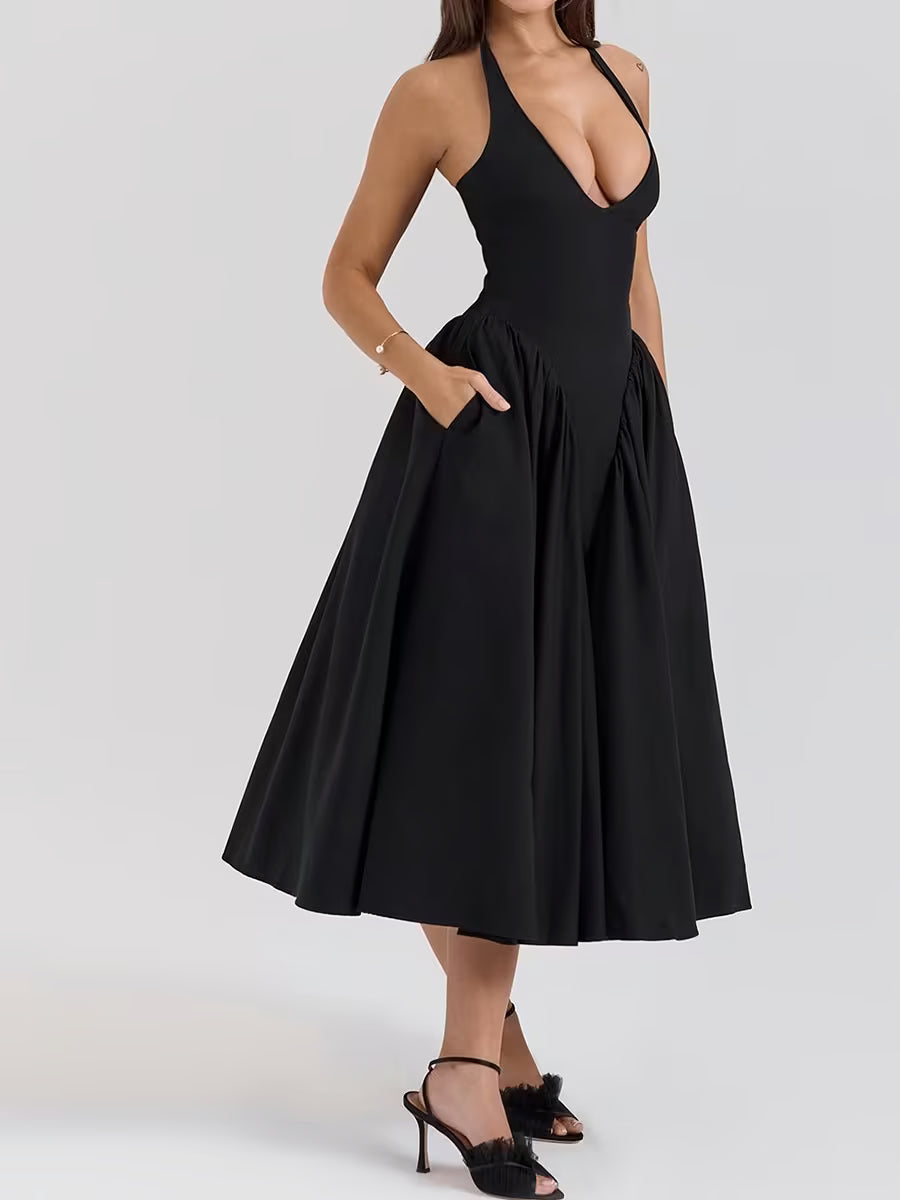 Summer Halter Evening Dress
