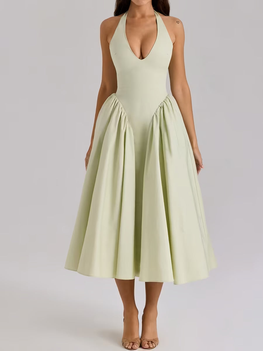 Summer Halter Evening Dress