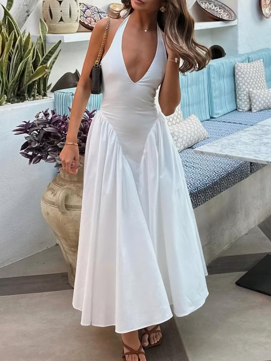 Summer Halter Evening Dress