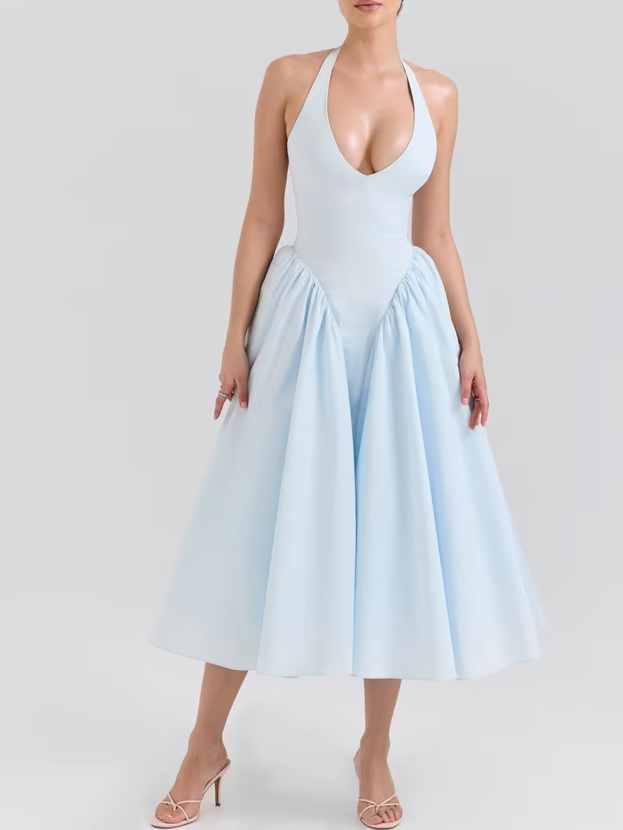 Summer Halter Evening Dress