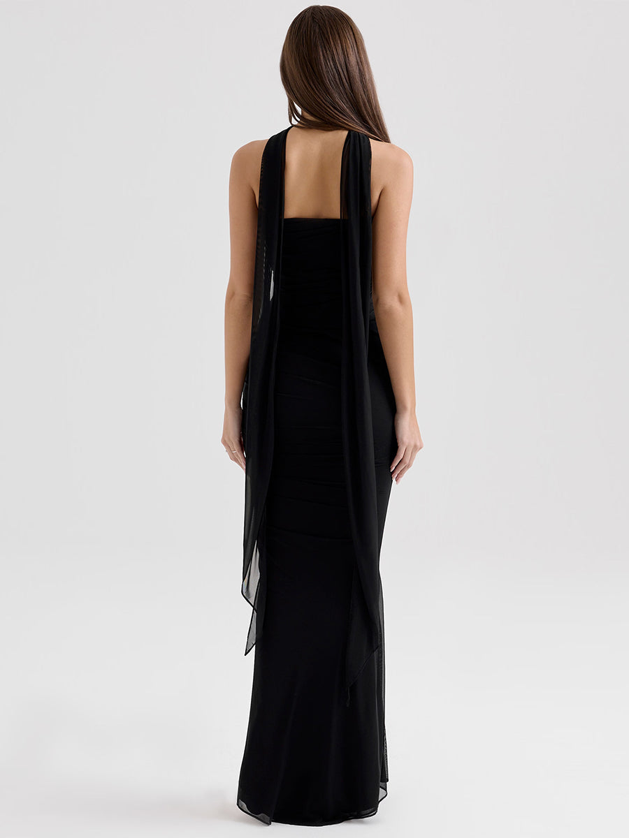 Suninheart Elegant Scarf Dress Set