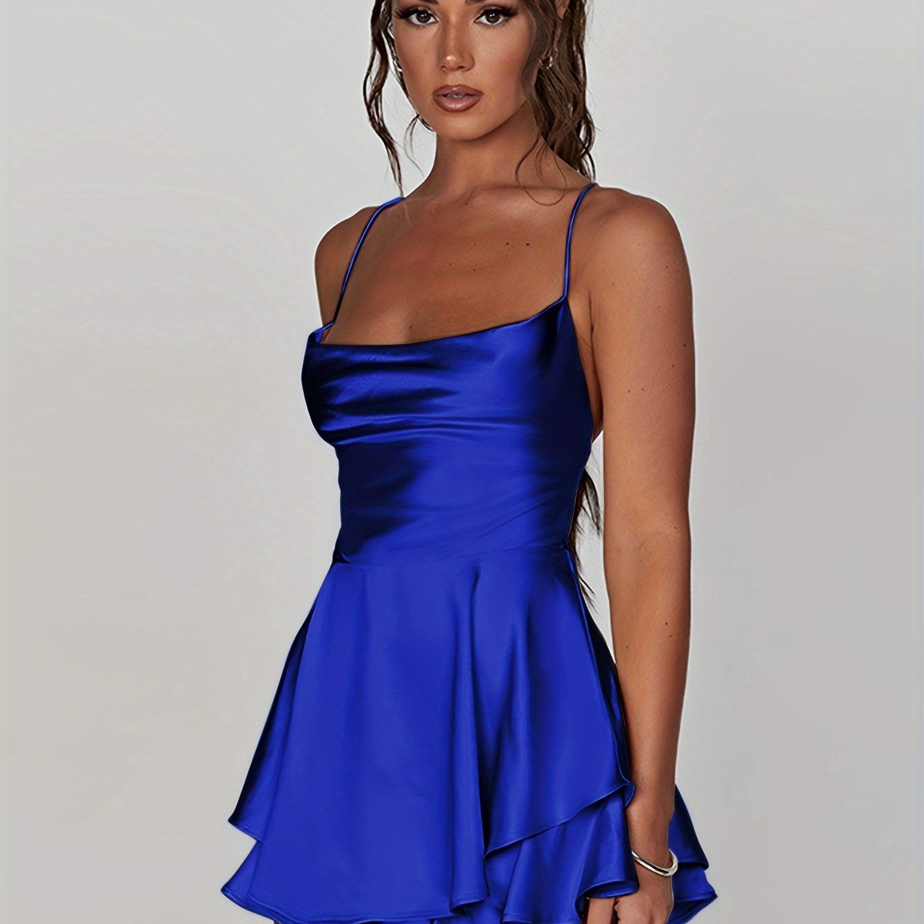 Elegant Backless Halter Neck Dress