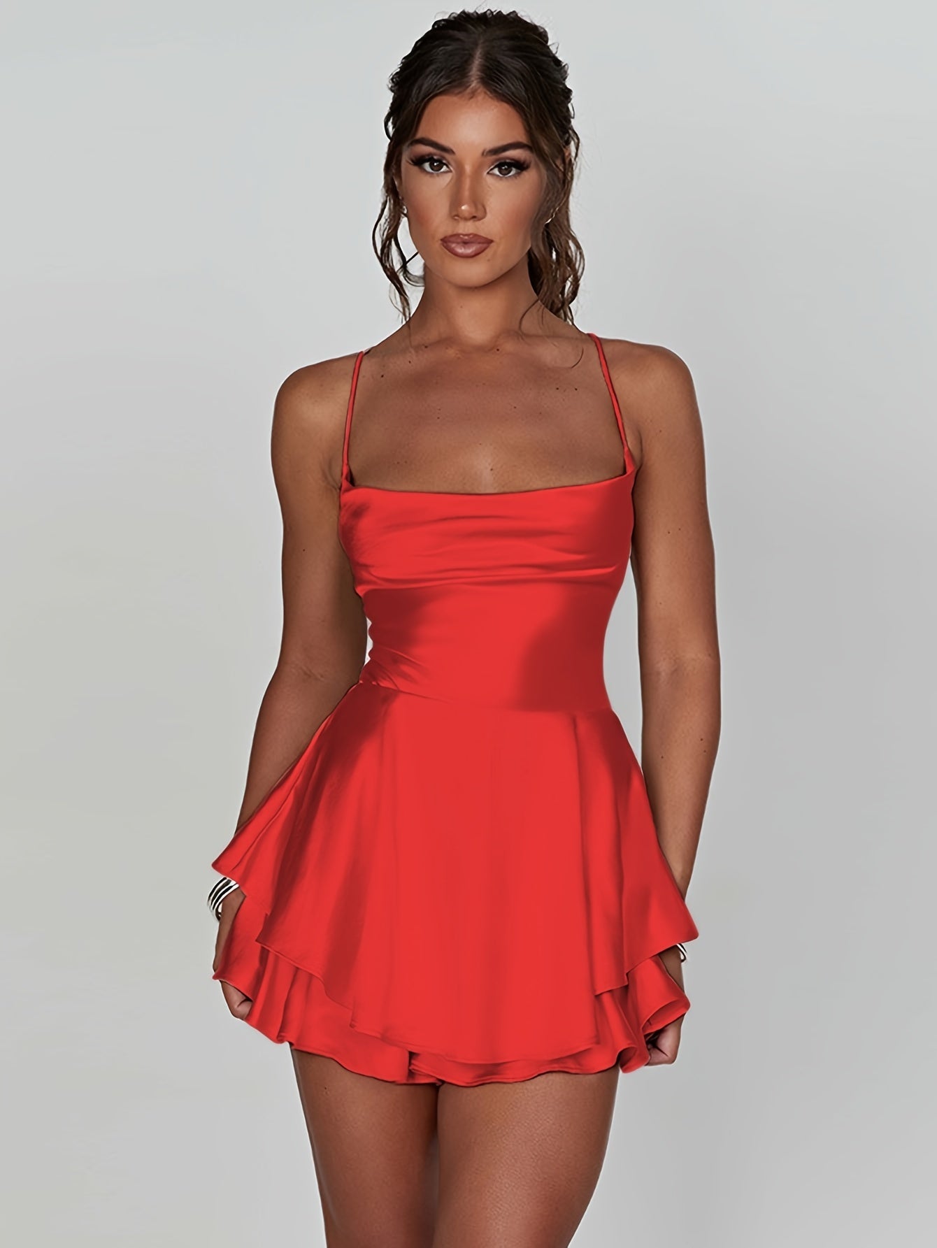 Elegant Backless Halter Neck Dress