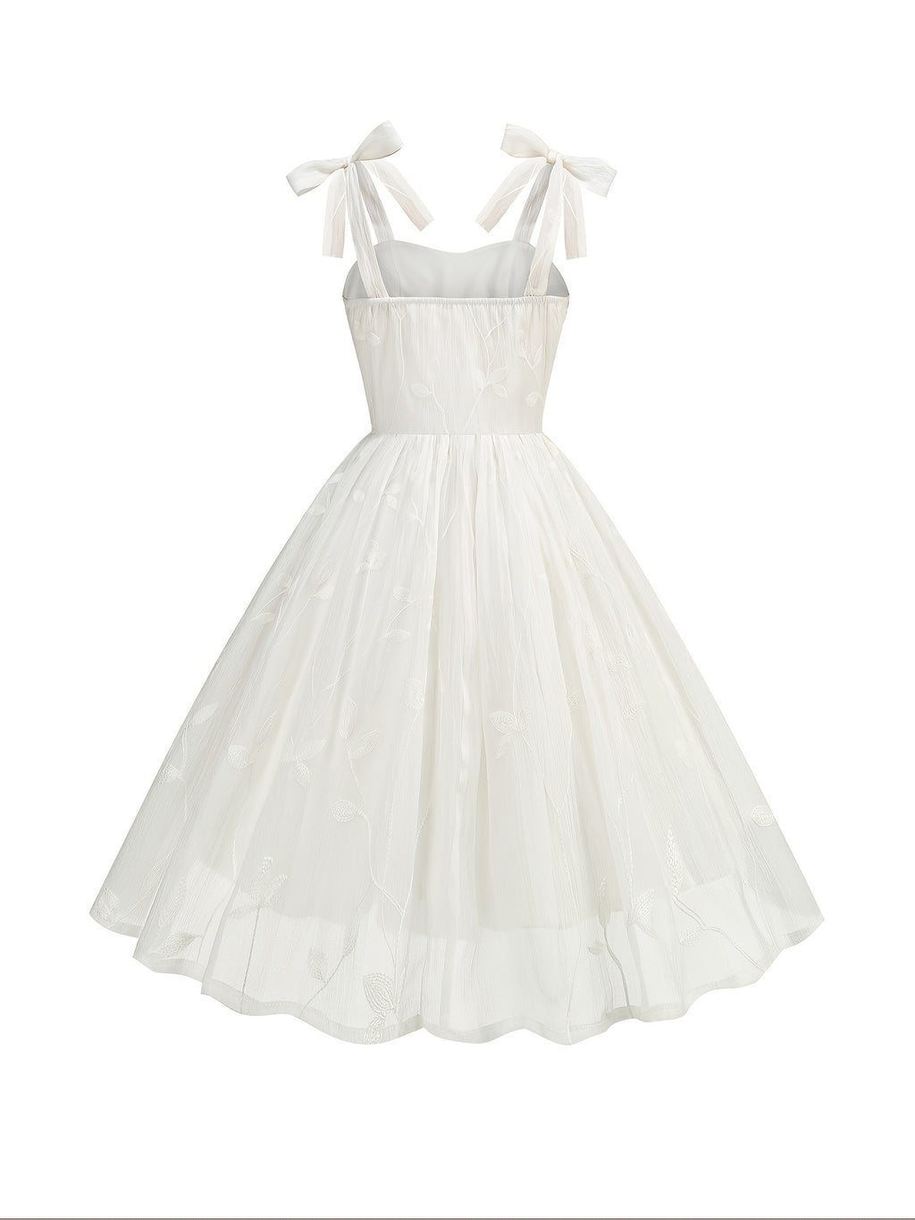 Vintage Embroidered Mesh Party Dress