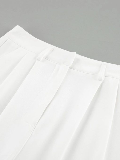 Classic White High Waisted Pants 5