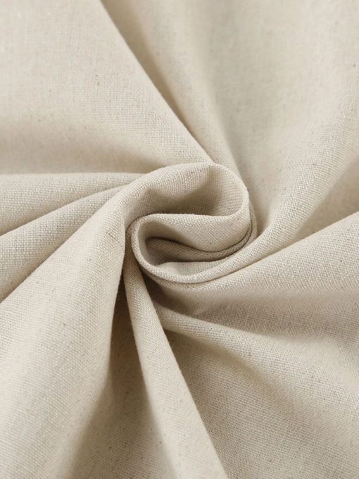 Elegant French Khaki Tube Dress in Cotton Linen 3