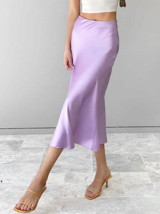 Lavender satin dress