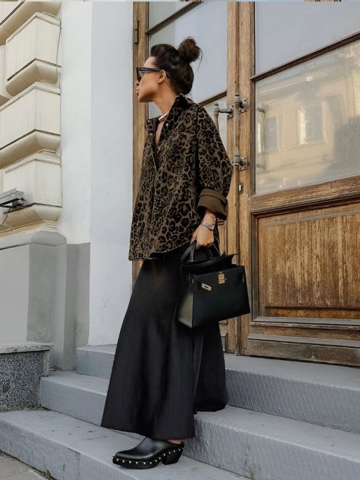 Oversized Leopard Print Shirt for Women 6