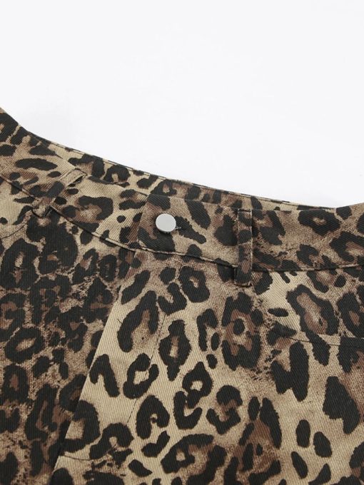 Stylish Leopard Print Tailored Trousers 6