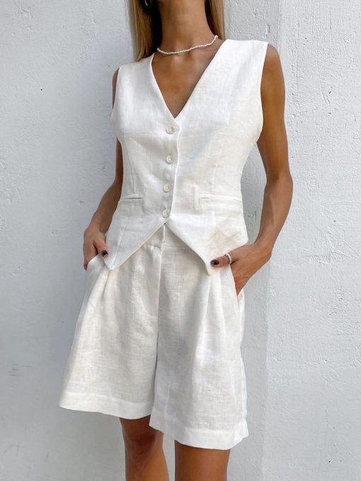 Summer Elegance Linen Ensemble