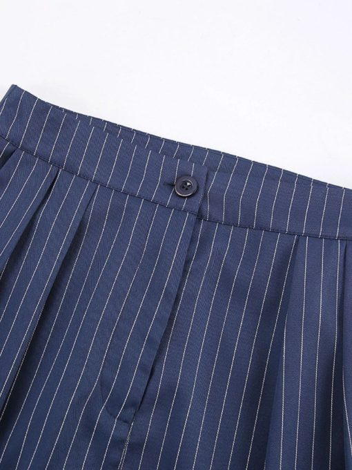 Womens Classic Stripe Wide Leg Trousers 7