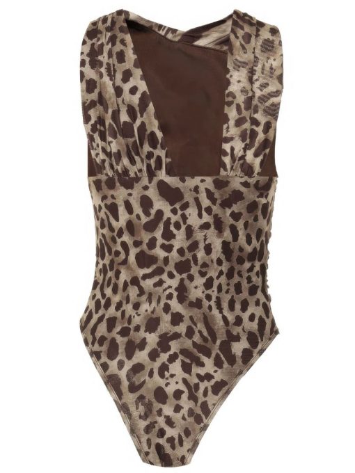 criss cross leopard print bodysuit 4